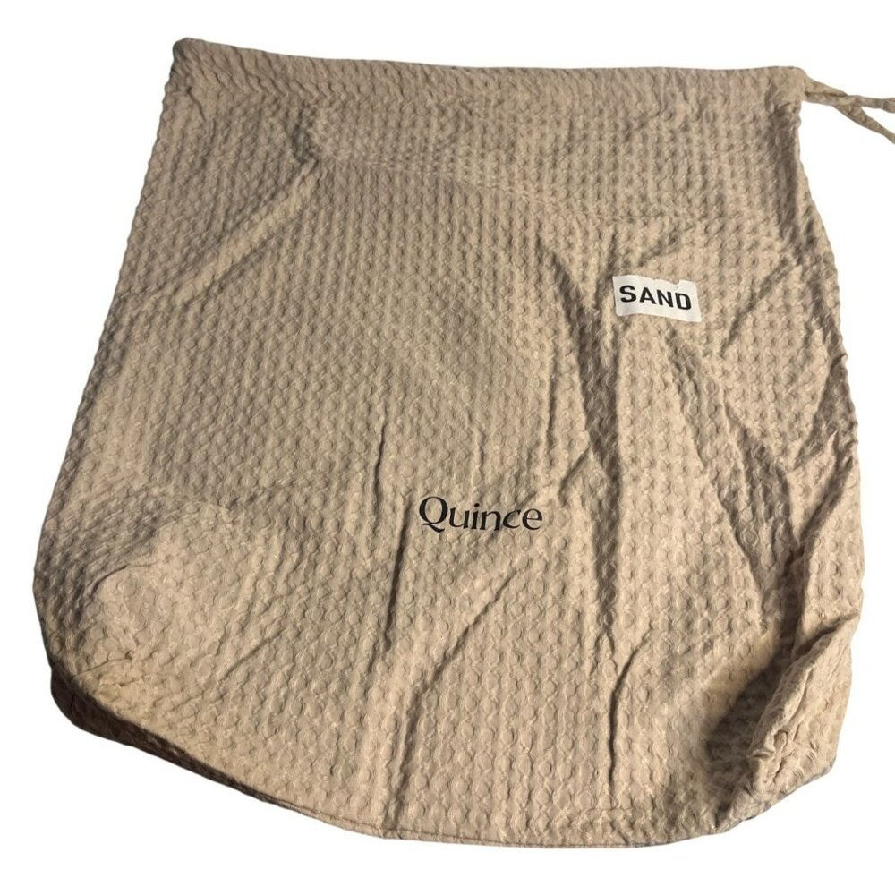 NWOT Quince Sand Waffle Knit Storage Bag – Empty‎ Dust Bag with Drawstring